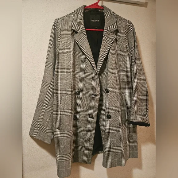 Madewell Black and White Checkered Blazer - Picture 2 of 3